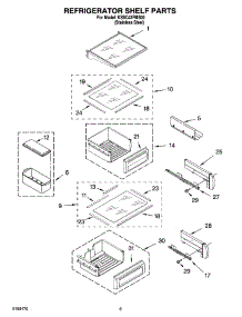 07 - Refrigerator Shelf Parts parts for Kitchenaid Refrigerator KSSC42FMS00 from AppliancePartsPros.com
