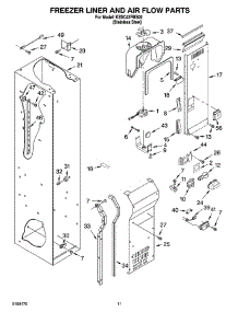08 - Freezer Liner And Air Flow Parts parts for Kitchenaid Refrigerator KSSC42FMS00 from AppliancePartsPros.com