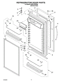 07 - Refrigerator Door Parts parts for Kitchenaid Refrigerator KBRC36FMS00 from AppliancePartsPros.com