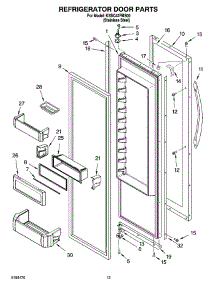 09 - Refrigerator Door Parts parts for Kitchenaid Refrigerator KSSC42FMS00 from AppliancePartsPros.com