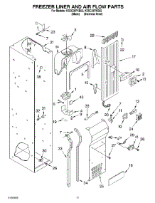 08 - Freezer Liner And Air Flow Parts parts for Kitchenaid Refrigerator KSSC36FKB02 from AppliancePartsPros.com