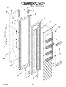 10 - Freezer Door Parts parts for Kitchenaid Refrigerator KSSC36FKB02 from AppliancePartsPros.com