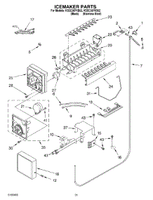13 - Icemaker Parts parts for Kitchenaid Refrigerator KSSC36FKB02 from AppliancePartsPros.com