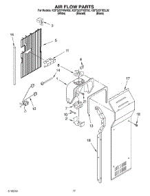 10 - Air Flow Parts parts for Kitchenaid Refrigerator KSFS25FKBT02 from AppliancePartsPros.com
