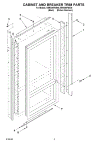 02 - Cabinet And Breaker Trim Parts parts for Kitchenaid Refrigerator KBRS36FMB00 from AppliancePartsPros.com