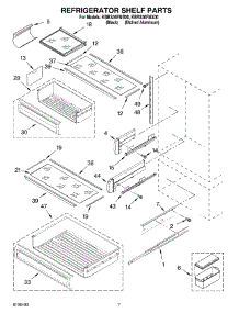 05 - Refrigerator Shelf Parts parts for Kitchenaid Refrigerator KBRS36FMB00 from AppliancePartsPros.com