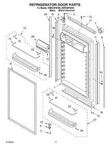 07 - Refrigerator Door Parts parts for Kitchenaid Refrigerator KBRS36FMB00 from AppliancePartsPros.com