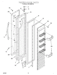 11 - Freezer Door parts for Kitchenaid Refrigerator KSSC48MFS05 from AppliancePartsPros.com