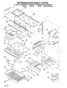 05 - Refrigerator Shelf parts for Kitchenaid Refrigerator KBRS36FKT01 from AppliancePartsPros.com
