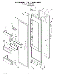 09 - Refrigerator Door Parts parts for Kitchenaid Refrigerator KSSC36FMS00 from AppliancePartsPros.com