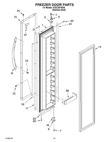 10 - Freezer Door Parts parts for Kitchenaid Refrigerator KSSC36FMS00 from AppliancePartsPros.com