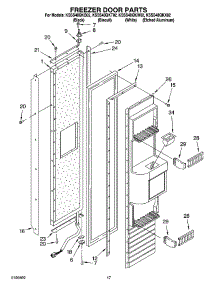 11 - Freezer Door Parts parts for Kitchenaid Refrigerator KSSS48QKB02 from AppliancePartsPros.com