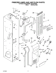08 - Freezer Liner And Air Flow parts for Kitchenaid Refrigerator KSSC36FKS00 from AppliancePartsPros.com