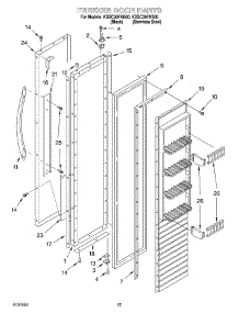10 - Freezer Door parts for Kitchenaid Refrigerator KSSC36FKS00 from AppliancePartsPros.com