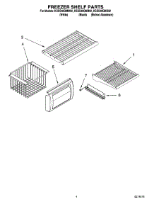 03 - Freezer Shelf Parts parts for Kitchenaid Refrigerator KSSS48QMX02 from AppliancePartsPros.com