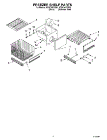 03 - Freezer Shelf parts for Kitchenaid Refrigerator KSSC36FKB01 from AppliancePartsPros.com
