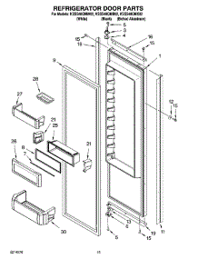 10 - Refrigerator Door Parts parts for Kitchenaid Refrigerator KSSS48QMX02 from AppliancePartsPros.com