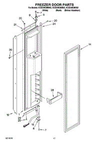 11 - Freezer Door Parts parts for Kitchenaid Refrigerator KSSS48QMX02 from AppliancePartsPros.com