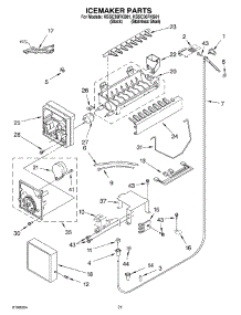 13 - Icemaker parts for Kitchenaid Refrigerator KSSC36FKB01 from AppliancePartsPros.com