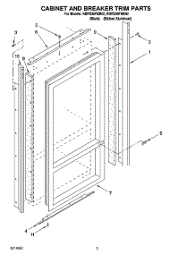 02 - Cabinet And Breaker Trim Parts parts for Kitchenaid Refrigerator KBRS36FMX02 from AppliancePartsPros.com