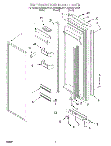 06 - Refrigerator Door parts for Kitchenaid Refrigerator KSBS25FJWH01 from AppliancePartsPros.com