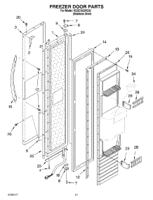 11 - Freezer Door Parts parts for Kitchenaid Refrigerator KSSC36QKS02 from AppliancePartsPros.com