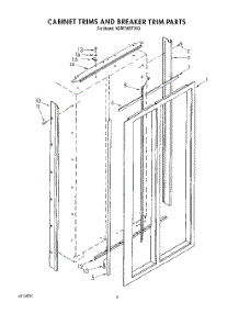 02 - Cabinet Trims And Breaker Trim parts for Kitchenaid Refrigerator KSRF36DTX03 from AppliancePartsPros.com