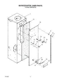 03 - Refrigerator Liner parts for Kitchenaid Refrigerator KSRF36DTX03 from AppliancePartsPros.com