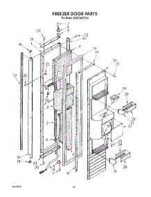 11 - Freezer Door parts for Kitchenaid Refrigerator KSRF36DTX03 from AppliancePartsPros.com