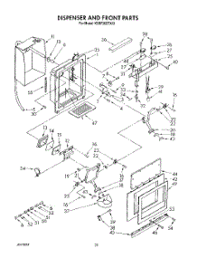12 - Dispenser And Front parts for Kitchenaid Refrigerator KSRF36DTX03 from AppliancePartsPros.com