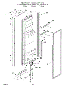 07 - Freezer Door parts for Kitchenaid Refrigerator KSBS25FJWH01 from AppliancePartsPros.com