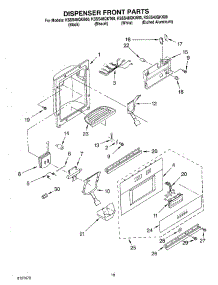 12 - Dispenser Front parts for Kitchenaid Refrigerator KSSS48QKB00 from AppliancePartsPros.com
