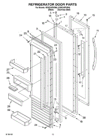09 - Refrigerator Door Parts parts for Kitchenaid Refrigerator KSSC42FKS02 from AppliancePartsPros.com