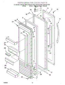 10 - Refrigerator Door parts for Kitchenaid Refrigerator KSSC42FJS00 from AppliancePartsPros.com