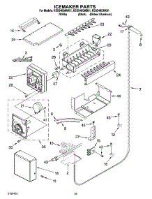 15 - Icemaker Parts parts for Kitchenaid Refrigerator KSSS48QMB01 from AppliancePartsPros.com