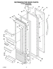 10 - Refrigerator Door parts for Kitchenaid Refrigerator KSSC36QKS01 from AppliancePartsPros.com