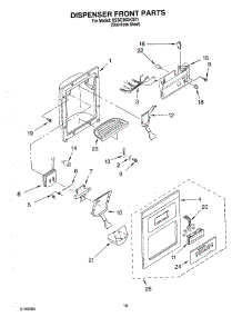 12 - Dispenser Front parts for Kitchenaid Refrigerator KSSC36QKS01 from AppliancePartsPros.com