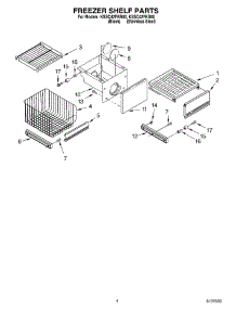 03 - Freezer Shelf parts for Kitchenaid Refrigerator KSSC42FKB00 from AppliancePartsPros.com