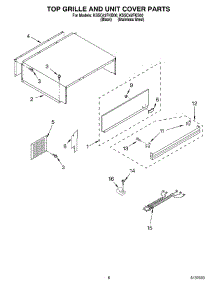 06 - Top Grille And Unit Cover parts for Kitchenaid Refrigerator KSSC42FKB00 from AppliancePartsPros.com