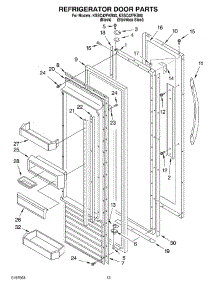 09 - Refrigerator Door parts for Kitchenaid Refrigerator KSSC42FKB00 from AppliancePartsPros.com