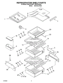 07 - Refrigerator Shelf parts for Kitchenaid Refrigerator KSSC42FKB01 from AppliancePartsPros.com