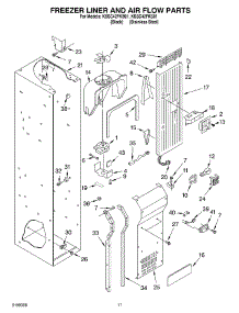 08 - Freezer Liner And Air Flow parts for Kitchenaid Refrigerator KSSC42FKB01 from AppliancePartsPros.com