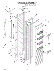 10 - Freezer Door parts for Kitchenaid Refrigerator KSSC42FKB01 from AppliancePartsPros.com