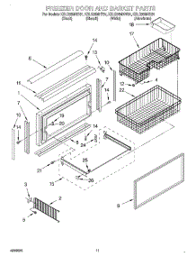 07 - Freezer Door And Basket parts for Kitchenaid Refrigerator KBLS36MHX01 from AppliancePartsPros.com