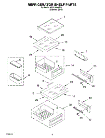 07 - Refrigerator Shelf Parts parts for Kitchenaid Refrigerator KSSC48QMS00 from AppliancePartsPros.com
