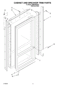 02 - Cabinet And Breaker Trim parts for Kitchenaid Refrigerator KBRP36FKS01 from AppliancePartsPros.com