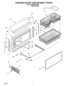 06 - Freezer Door And Basket parts for Kitchenaid Refrigerator KBRP36FKS01 from AppliancePartsPros.com