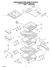 07 - Refrigerator Shelf parts for Kitchenaid Refrigerator KSSC36FKS01 from AppliancePartsPros.com