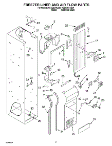 08 - Freezer Liner And Air Flow parts for Kitchenaid Refrigerator KSSC36FKS01 from AppliancePartsPros.com