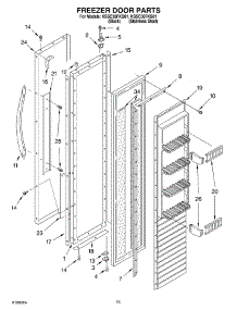 10 - Freezer Door parts for Kitchenaid Refrigerator KSSC36FKS01 from AppliancePartsPros.com